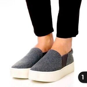 VINCE Women's Warren Slip On Loafer Sneakers Gray Size 9.5